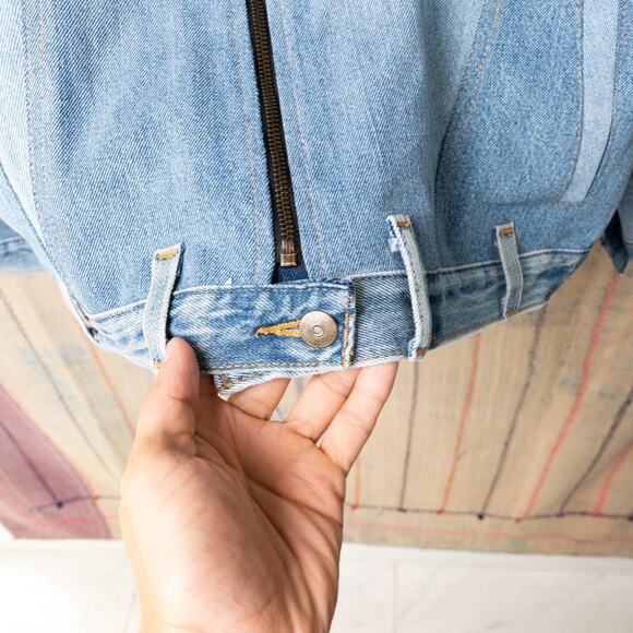 Custom Upcycled levis denim jacket , One of One Rework - Picture 5 of 7